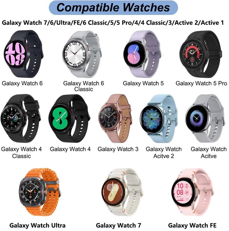 Xalonsibaz for Samsung Watch Charger Galaxy Charger Fast Charging Compatible with Galaxy Watch 8/8 Classic/7/6/6 Classic/5/5 Pro/4/4 Classic/3/Active Ultra/Active 2 Adapter Magnetic Wireless Charging Cable 3.3FT - Image 2