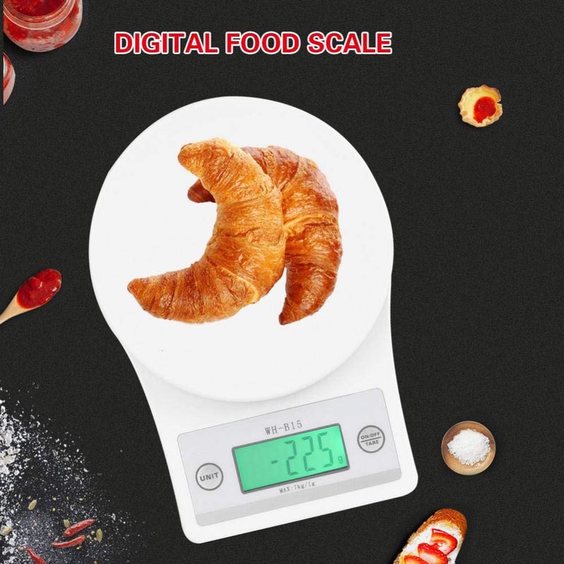 klarako Kitchen Scale 7kg/1g High Precise Digital Electronic Food Scale Multi-Functional Baking Weighing - Image 3