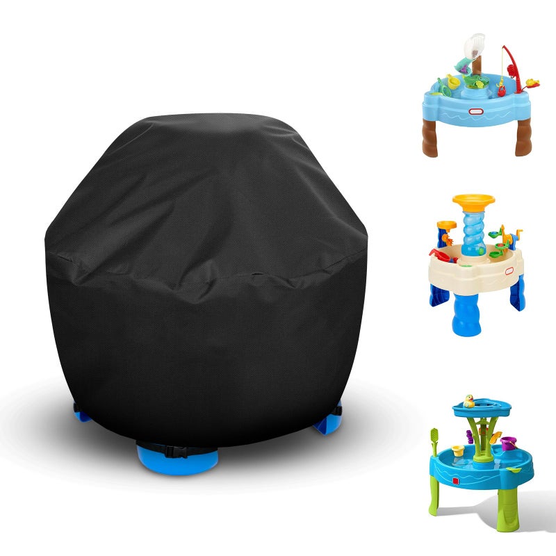 Raweao Kids Water Table Cover - Outdoor Kids Toy Cover for Little Tikes Showers Splash Tower Water Table, Round Cover Waterproof & Dustproof - Image 1