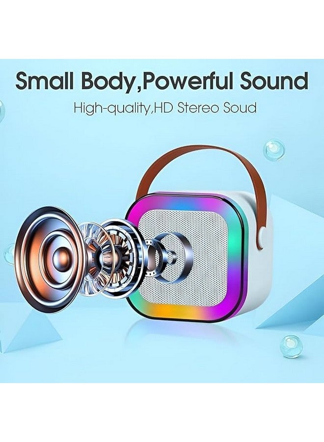 ماجيك واند Magicwand K12【عبوة من 3 مكبرات صوت مزودة بشحن USB-C وميكروفون واحد】 ميكروفون كاريوكي للأطفال مزود بتقنية البلوتوث وإضاءة LED RGB للأطفال【أزرق، وردي، بيج】 - Image 5