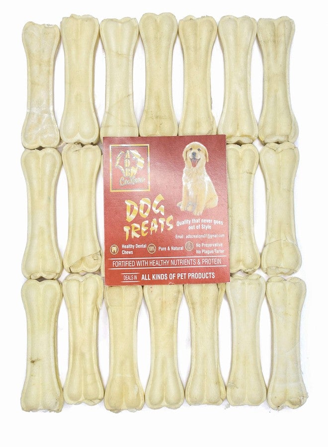 ADB CREATIONS Rawhide Bones for Dogs and Puppies Chicken Flavour Delicious Treats 3 Inch Calcium Chew Bone All Life Stages/Helps in Strengthen Bones and Teeth with Nutritional Benefits - 36 Pieces - Image 1
