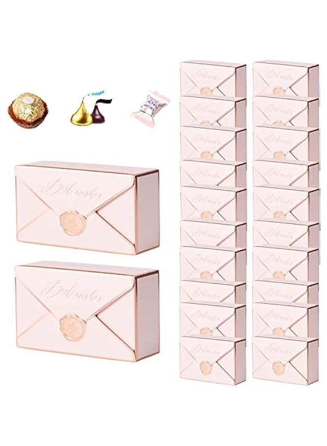 فايلكس عل دايا روزية زاية للاحتفالات والماسات تحمل 25 قطعة في شكل ظرف لو زري لطيف لحفلات الزفاف والولادة والميلاد، مع عل حلوى وعقدة أزوي للورق - Image 1