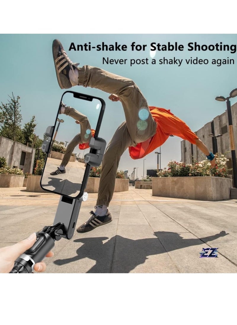 ELTRAZONE Gimbal Stabilizer for Smartphone with Extendable Selfie Stick and Tripod – 3-Axis Stabilizer with Face Tracking, 360° Rotation, Auto Balance, 4-in-1 Portable Tripod for iPhone/Android - Image 1