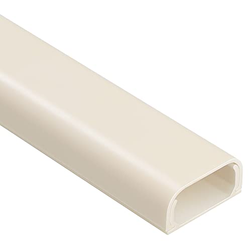 ZhiYo 153in Cord Hider Wall, Wire Hiders for 3 Cords, Paintable Cable Cover for 2 Thick Extension Cables, Wire Concealer to Hide Cords Wall Mounted TV, 9X L17in X W0.95in X 0.47in, Beige - Image 1