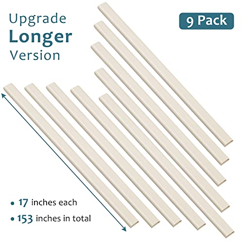 ZhiYo 153in Cord Hider Wall, Wire Hiders for 3 Cords, Paintable Cable Cover for 2 Thick Extension Cables, Wire Concealer to Hide Cords Wall Mounted TV, 9X L17in X W0.95in X 0.47in, Beige - Image 3