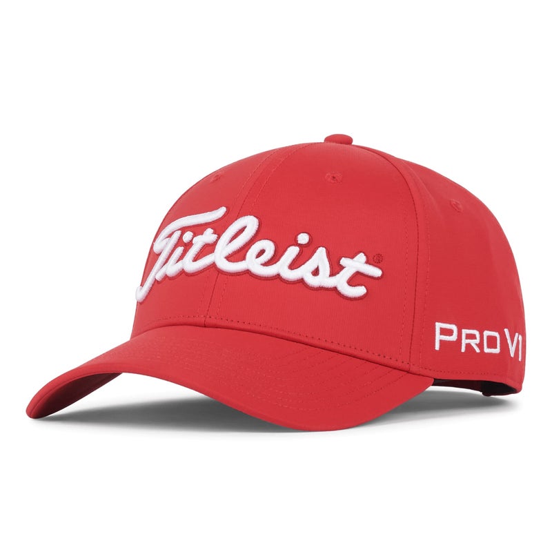 Titleist Tour Performance Golf Hat, Red/White - Image 1