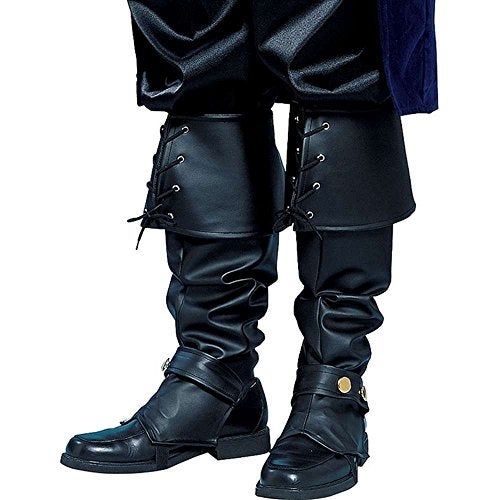 Costume Culture Franco American Novelty Company Adult Deluxe Pirate Boot Tops Standard Black - Image 1
