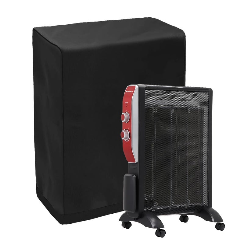 Encasify Electric Room Heater Cover | Electric Dustproof Room Heater Cover | Electric Heater cover | Nylon Material | Black - Image 1