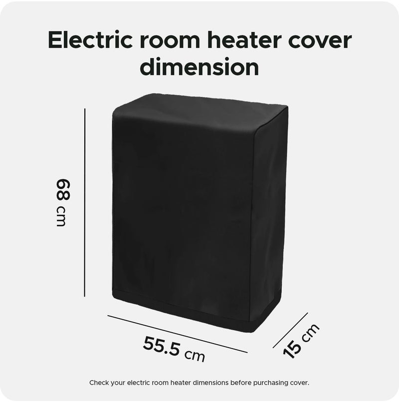 Encasify Electric Room Heater Cover | Electric Dustproof Room Heater Cover | Electric Heater cover | Nylon Material | Black - Image 3