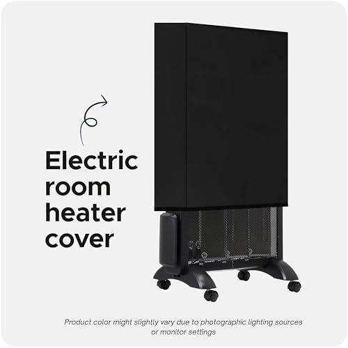 Encasify Electric Room Heater Cover | Electric Dustproof Room Heater Cover | Electric Heater cover | Nylon Material | Black - Image 2