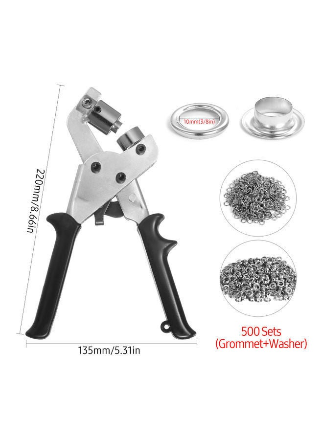 NIBEMINENT Grommet Eyelet Plier Tool Kit 10mm multicolour - Image 3