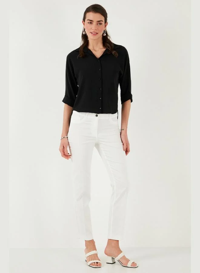 Lela Lela Oversize Fit Short Front Long Back Truvakar Sleeve Shirt Women's SHIRT 5866116