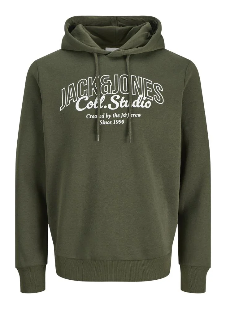 JACK & JONES  Logo Pullover Hoodie for Men | Best Price UAE