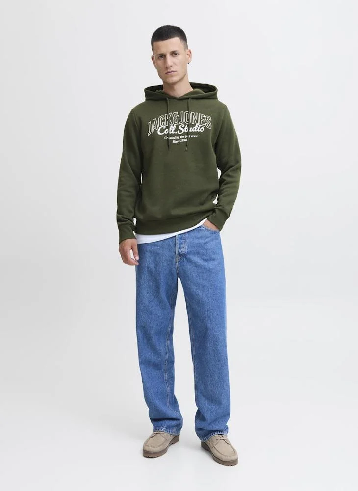 JACK & JONES  Logo Pullover Hoodie for Men | Best Price UAE