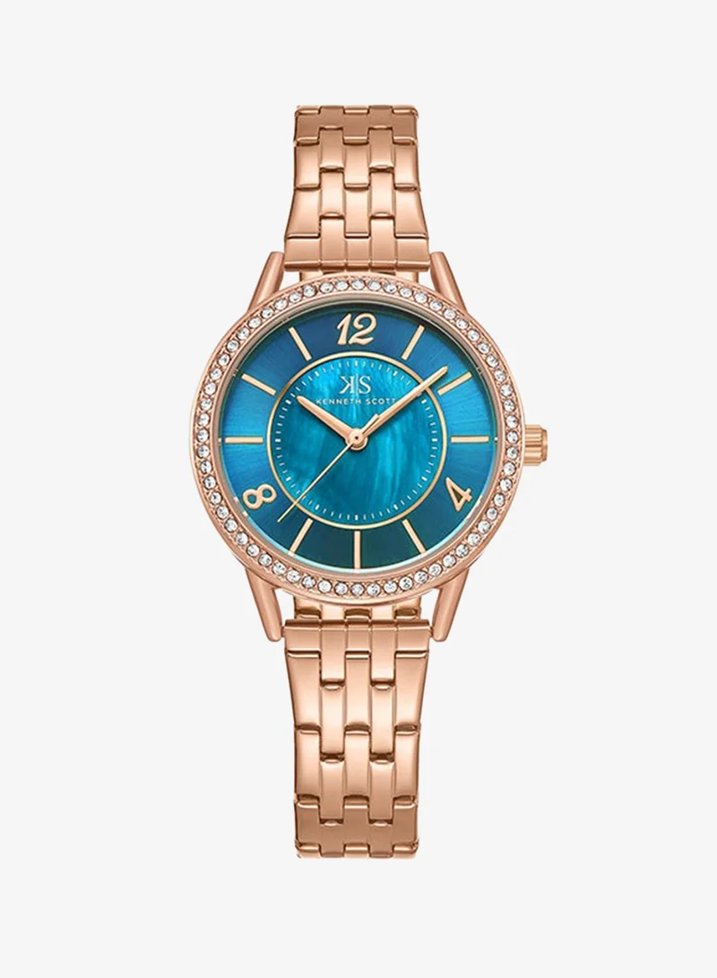 Kenneth Scott Women's Stainless Steel Analog Watch K23537-RBKMN - 32 mm