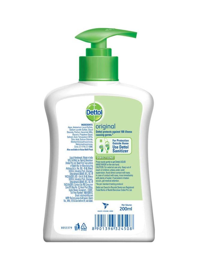 Dettol Original Anti-Bacterial Hand Wash 200ml - Image 2