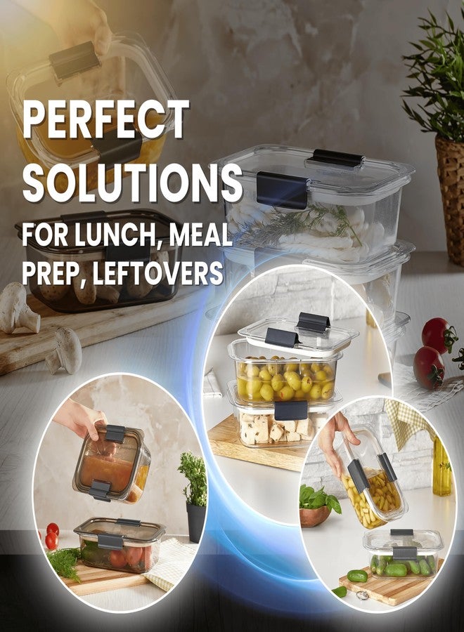 HEFA Food Storage Containers, Meal Prep Containers, Lunch Box with Airtight Lids, Kitchen Organizers and Storage for Leftovers (Obsidian, 6 Pack) - Image 4