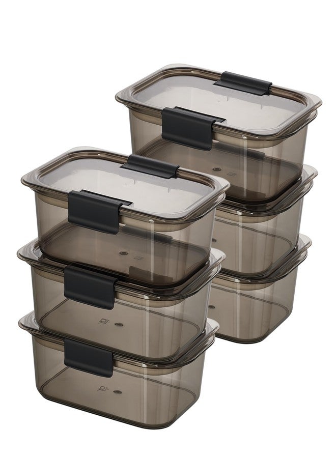 HEFA Food Storage Containers, Meal Prep Containers, Lunch Box with Airtight Lids, Kitchen Organizers and Storage for Leftovers (Obsidian, 6 Pack) - Image 2