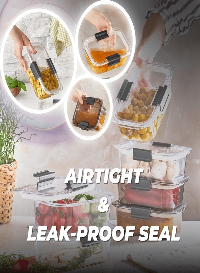HEFA Food Storage Containers, Meal Prep Containers, Lunch Box with Airtight Lids, Kitchen Organizers and Storage for Leftovers (Obsidian, 6 Pack) - Image 3