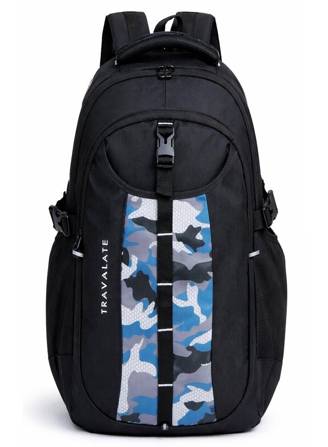 TRAVALATE 35L Laptop Backpack Trailblazer Water Resistant Travel Laptop Backpack School. Collage & Offioce | Office Bag for Men & Women - Black - Image 1