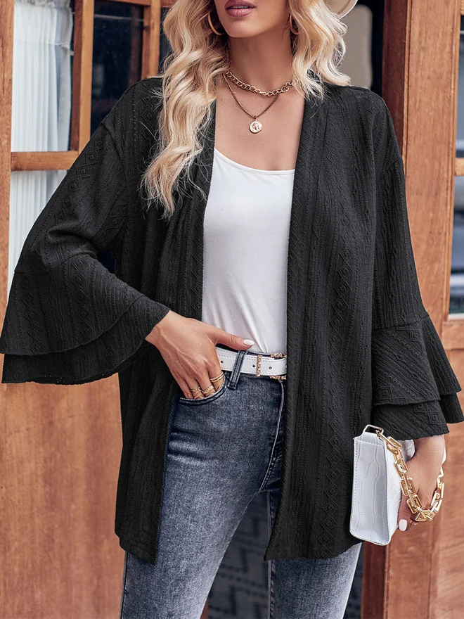 Take Two Take Two Casual Texture Solid Regular Kimono