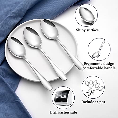 Aebeky 12-Piece Stainless Steel Dinner Spoon,Large Tablespoons,8-Inches (12-Piece) - Image 3