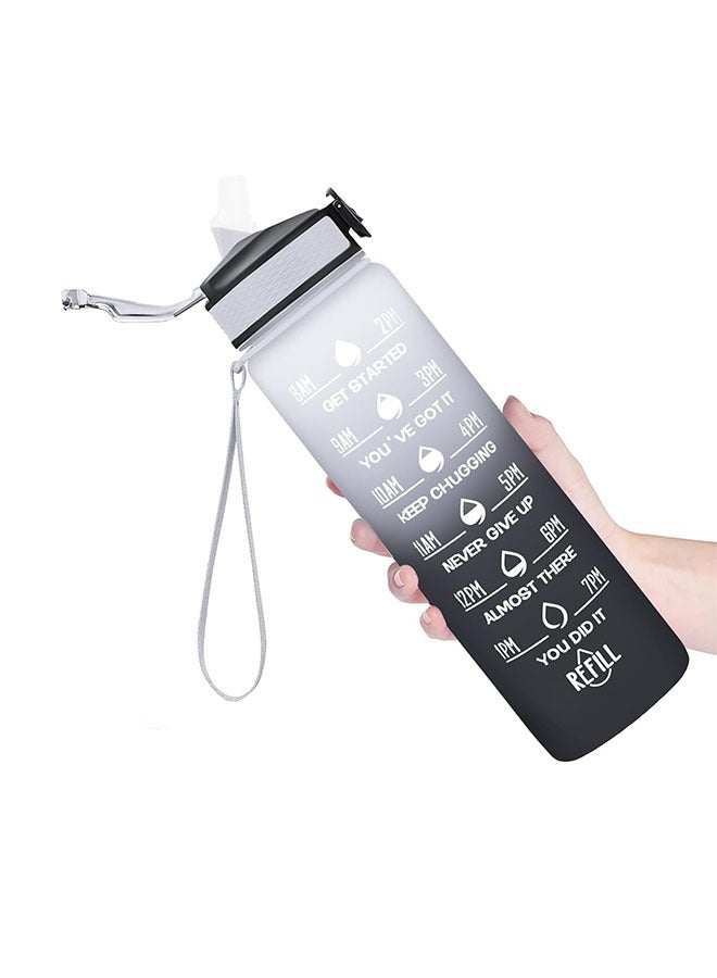 1 Liter Portable Sporting Water Bottle With Straw Moonlit Asteroid 29.5*5*7.5cm - Image 1
