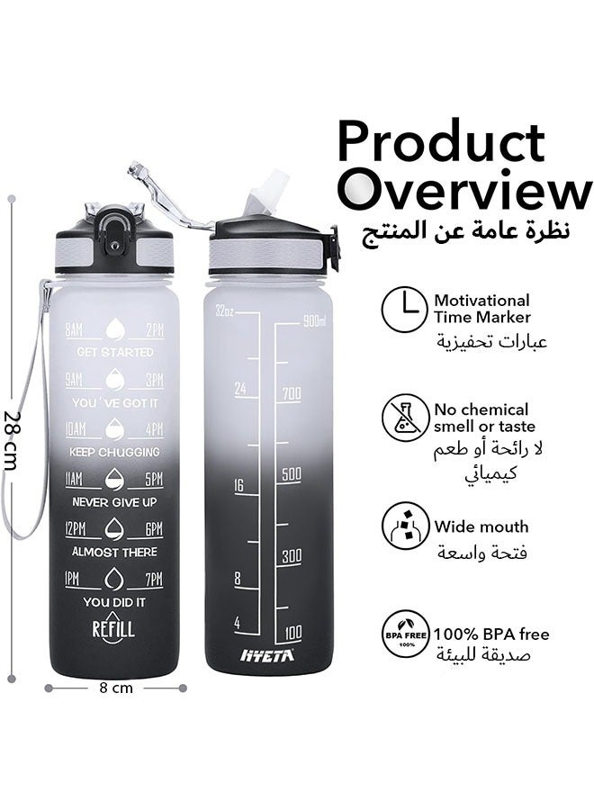 1 Liter Portable Sporting Water Bottle With Straw Moonlit Asteroid 29.5*5*7.5cm - Image 2