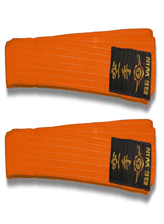 Be Win Poleyster Martial Art Karate Grading Belt 2.5 Meter Lenght Set of 2 (Orange) - Image 1