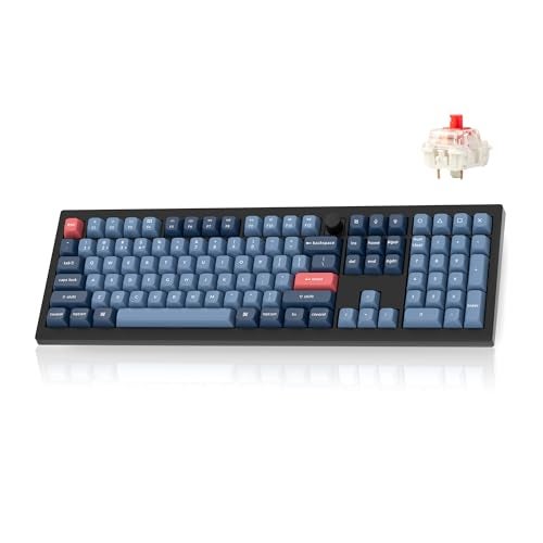 Keychron V6 Max Wireless Custom Mechanical Keyboard, 2.4 GHz Bluetooth QMK Full-Size Layout RGB with Hot-swappable Gateron Red Switch Compatible with Mac Windows Linux - Image 1