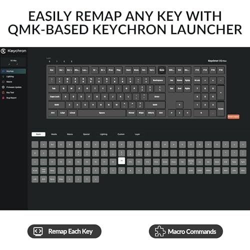 Keychron V6 Max Wireless Custom Mechanical Keyboard, 2.4 GHz Bluetooth QMK Full-Size Layout RGB with Hot-swappable Gateron Red Switch Compatible with Mac Windows Linux - Image 3