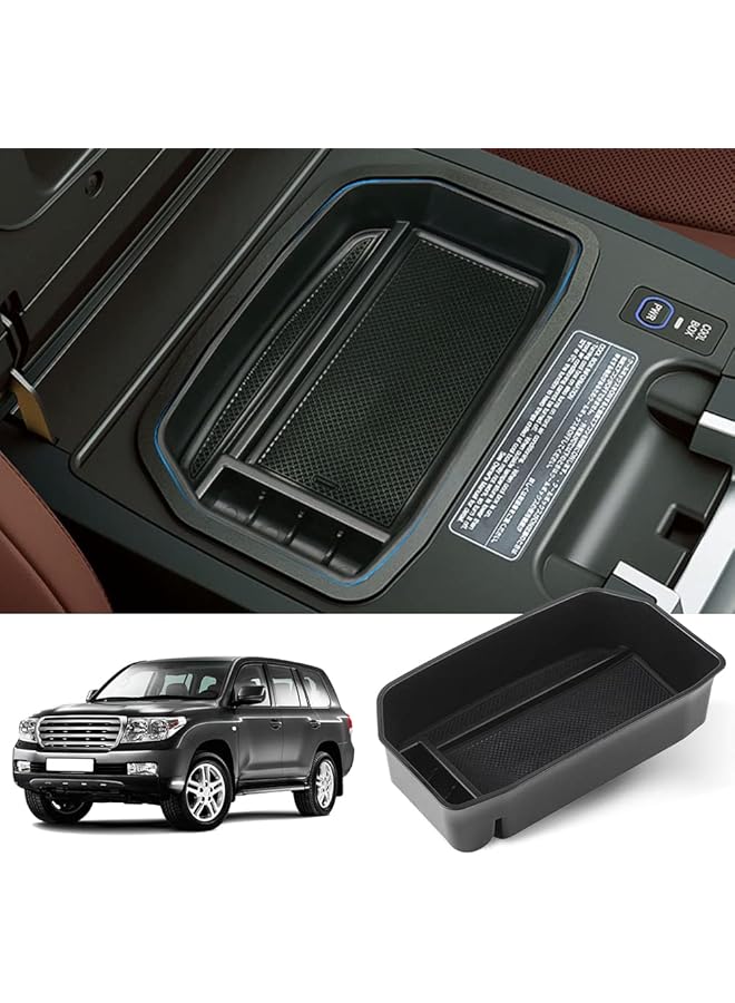 صندوق مسند الذراع في وحدة التحكم المركزية للسيارة وصندوق القفازات ودرج منظم للتخزين الثانوي متوافق مع تويوتا لاند كروزر 2008-2020 - Image 1