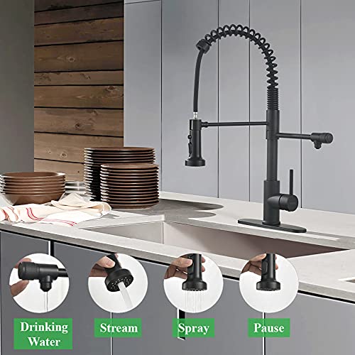 PAKING Drinking Water Faucet, Pull-Down Kitchen Sink Water Filtration Faucet, Bar Water Filter Faucet, Matte Black, Stainless Steel, PAKING PB1030 - Image 3