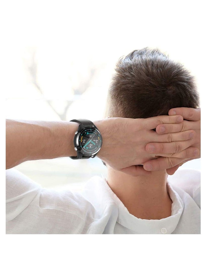 Y&D - Compatible with Huawei Watch GT 2 46mm Screen Protector, 1 Pack Waterproof Shatter-Proof Ultra Clear Anti-Bubble Tempered Glass Protective Cover Saver for - Image 1