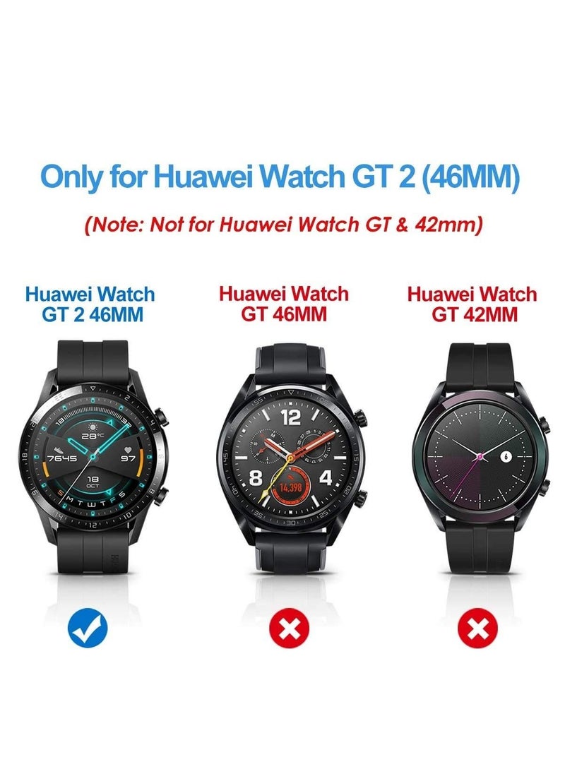 Y&D - Compatible with Huawei Watch GT 2 46mm Screen Protector, 1 Pack Waterproof Shatter-Proof Ultra Clear Anti-Bubble Tempered Glass Protective Cover Saver for - Image 1