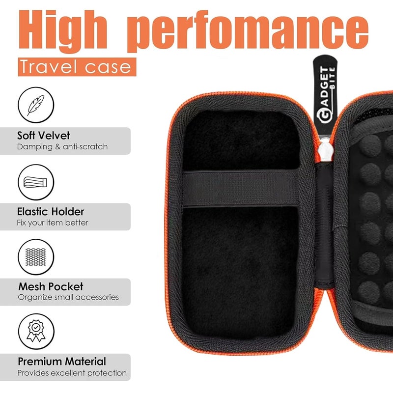 GadgetBite EVA SSD Case Cover Compatible for San-Disk Extreme Pro/San-Disk Extreme Portable External SSD 500GB-2TB, Travel Case Protective Cover Storage Bag (Orange) - Image 4