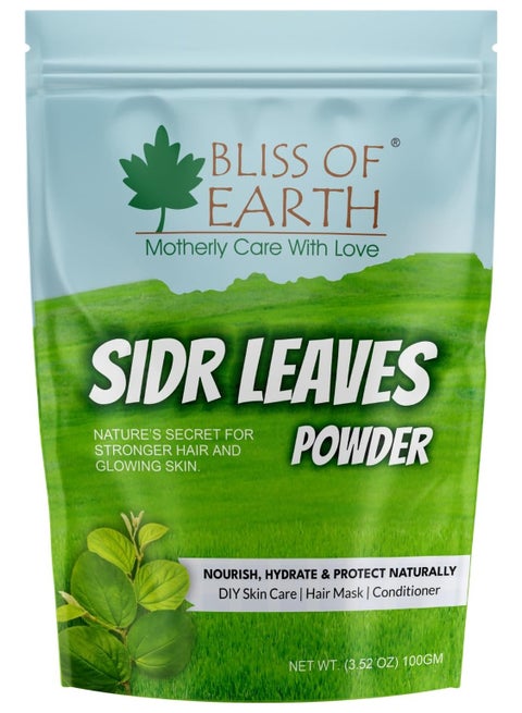 Bliss of Earth Sidr Leaves Powder 100g, Pure Sidr Powder For Hair Growth