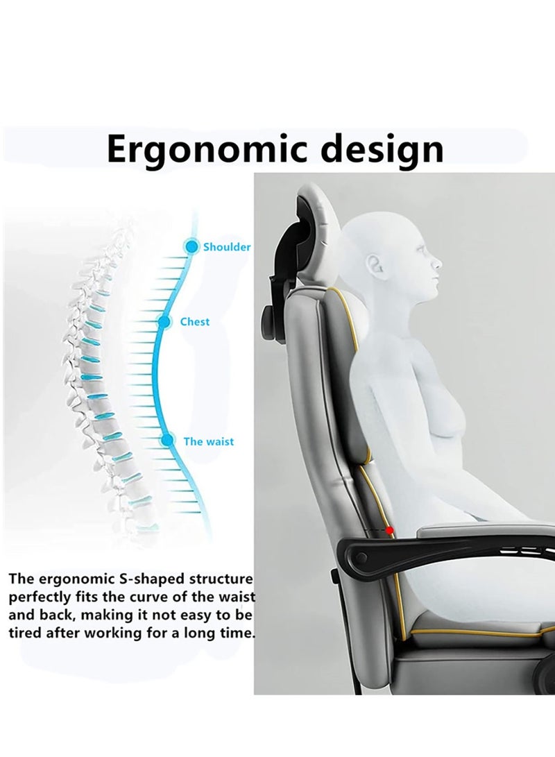 Arabest Gaming Chair 130° Recliner System,PU Leather 100Kg Weight Capacity,Retractable Footrest Adjustable Arm-Rest Office Chair Computer Chair PC Office  - Image 2