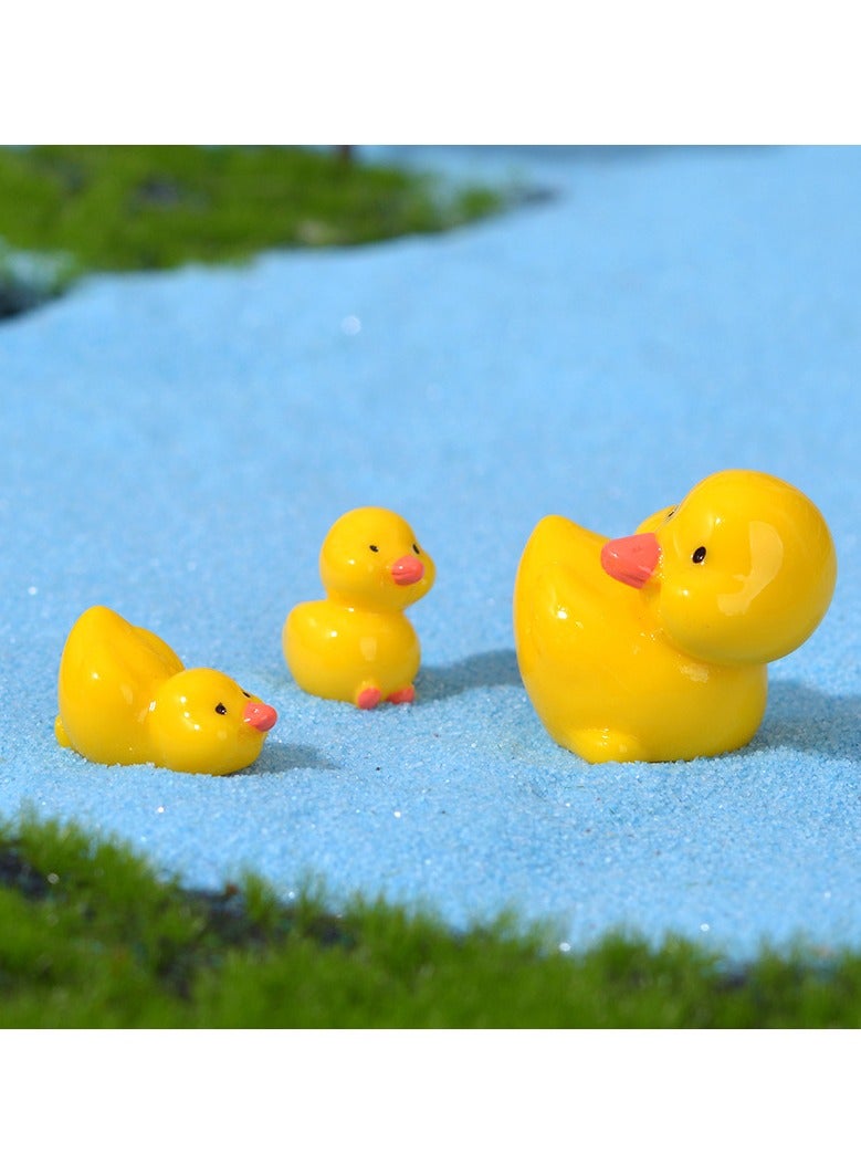 mini cute little yellow duck ornaments (8), lovely vivid shape, bright colours, handicraft products, suitable for home decoration, miniature scene, flower pot decoration, etc. - Image 2
