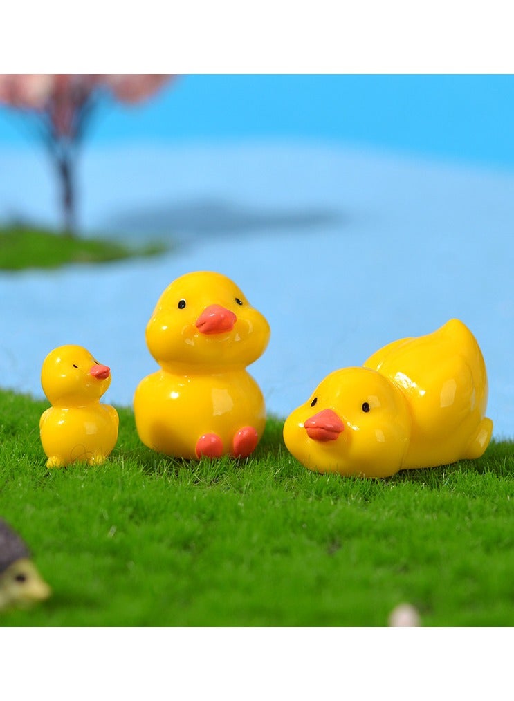mini cute little yellow duck ornaments (8), lovely vivid shape, bright colours, handicraft products, suitable for home decoration, miniature scene, flower pot decoration, etc. - Image 4