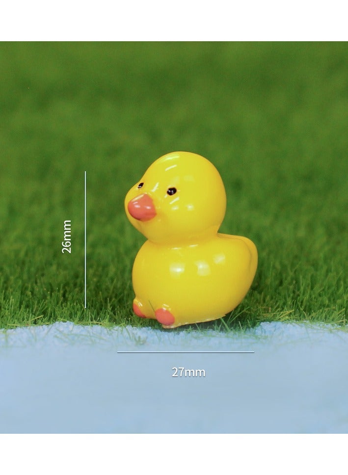 mini cute little yellow duck ornaments (8), lovely vivid shape, bright colours, handicraft products, suitable for home decoration, miniature scene, flower pot decoration, etc. - Image 5
