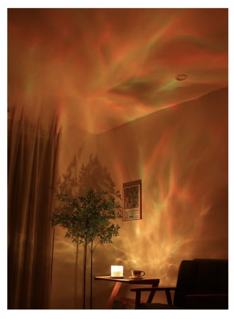 Water Ripple Night Light Creative Bedside Flame Atmosphere Light Romantic Table Lamp Gift Starry Sky Projection Light - Image 3