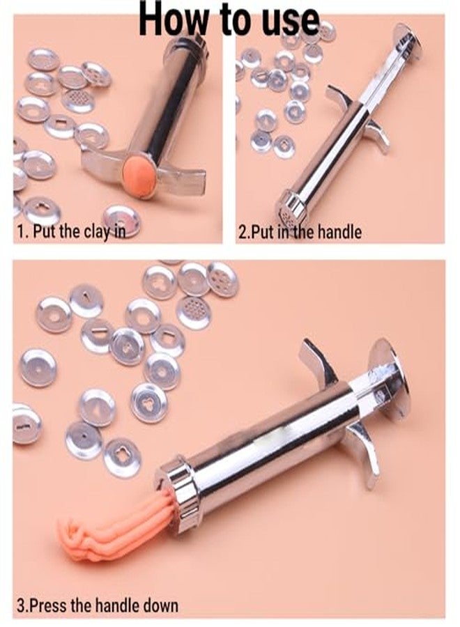 LiebeWH Clay Extruder Alloy 19 Disc Sugar Paste Extruder Tool Craft Sculpture Sculpting Set - Image 4