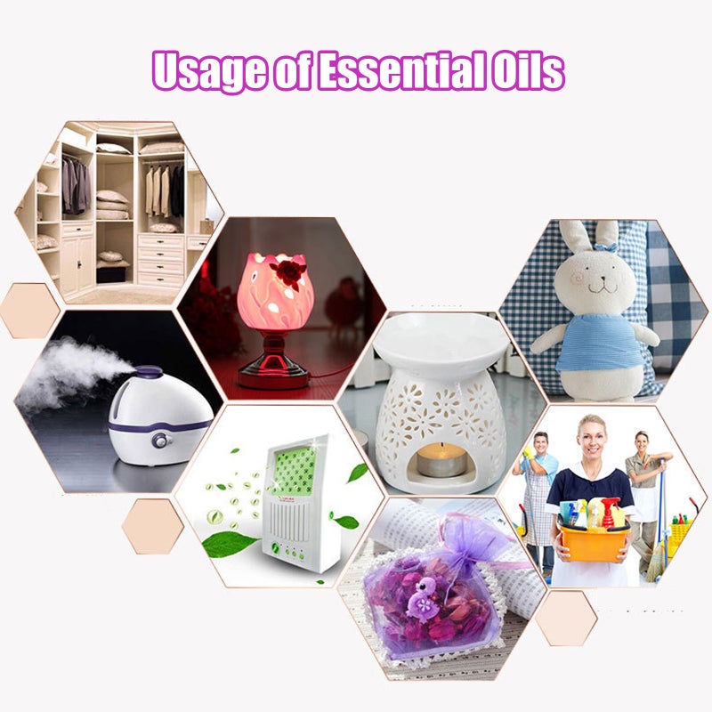مجموعة زيوت أساسية قابلة للذوبان في الماء 6 قطع × 5 مل زيوت طبيعية نقية للعناية بالروح والجسم لاستخدام في مزيلات الزيوت أو مرشحات الهواء - Image 5