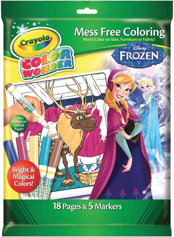 Crayola Color Wonder, Frozen Coloring Pages & No Mess Markers, Mess Free Coloring, Gift for Girls, 3, 4, 5, 6 - Image 2