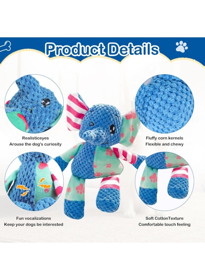 Squeaky dog ​​toy, suitable for small to medium-sized dogs, teething interactive chewable plush toy to keep them busy, perfect for birthdays, Christmas, Halloween, Easter gifts, elephant. - Image 5