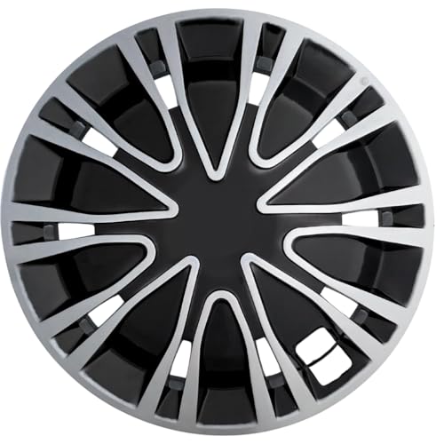 NEOZAK 13 Inch Universal Wheel Cover Silver Black Wheel Cap (Available in 13,14,15,16 Inch) (Set of 4 Pcs) (Press Fitting) Model- Drive DC-13 - Image 1
