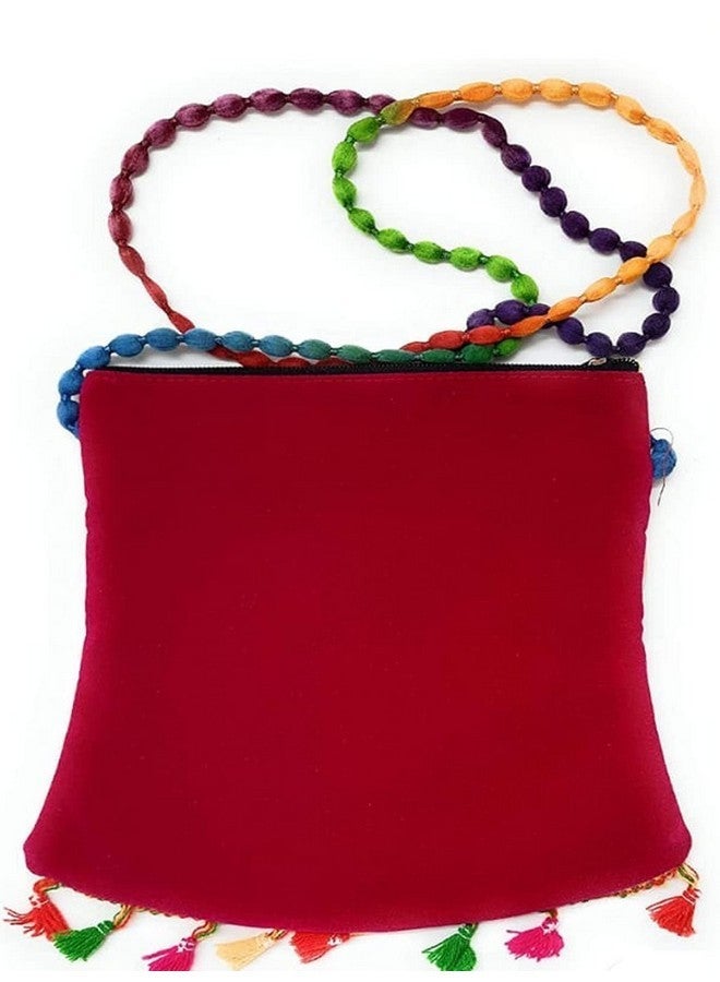 SUMERA WARQ Handicrafts Cotton Embrodery Multicolour Rajasthani Sling Bag for Women & Girls - Image 3