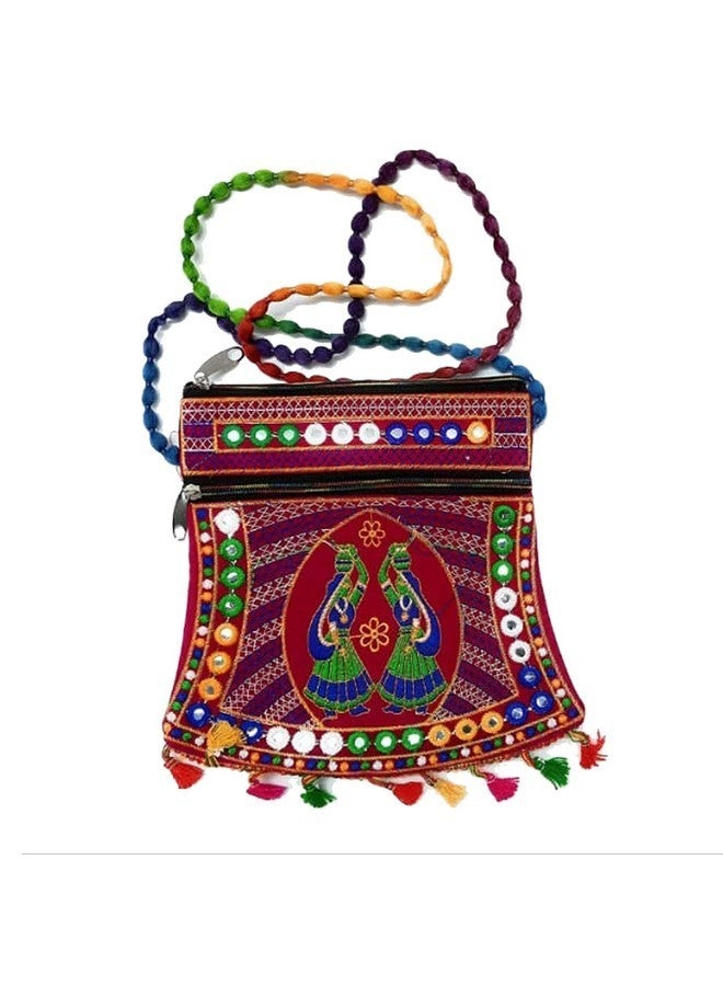 SUMERA WARQ Handicrafts Cotton Embrodery Multicolour Rajasthani Sling Bag for Women & Girls - Image 1