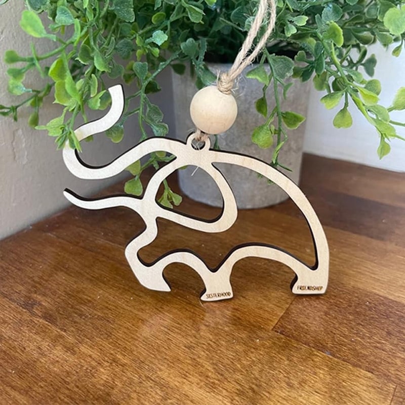 كلاراكو زينة على شكل فيل لرابطة الأخوة والصداقة، زينة خشبية على شكل فيل لرابطة الأخوة والصداقة، هدية تذكارية مع قصة وحقيبة، زينة عيد الميلاد لقبيلة الفيل، هدايا صداقة للأخوات (20 قطعة) - Image 4